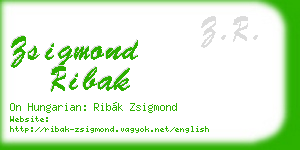 zsigmond ribak business card